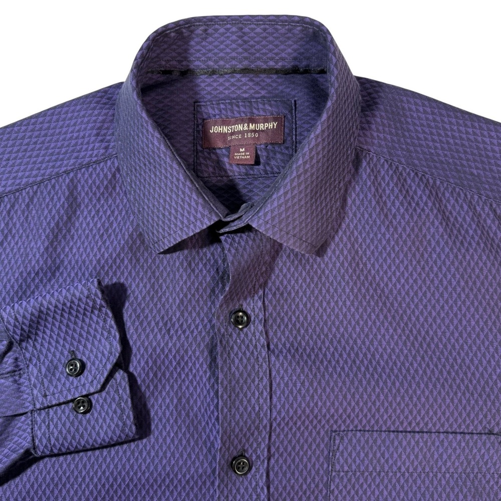 Johnston Murphy Mens Dress Shirt Long Sleeve‎ Button Down Size M